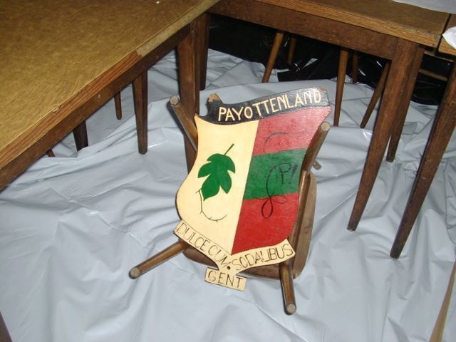 Originele schild tijdens een cantus
