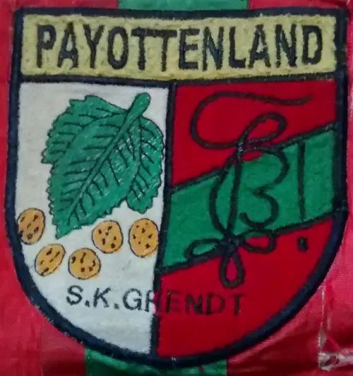 Geborduurd schild op een praesidiumlint